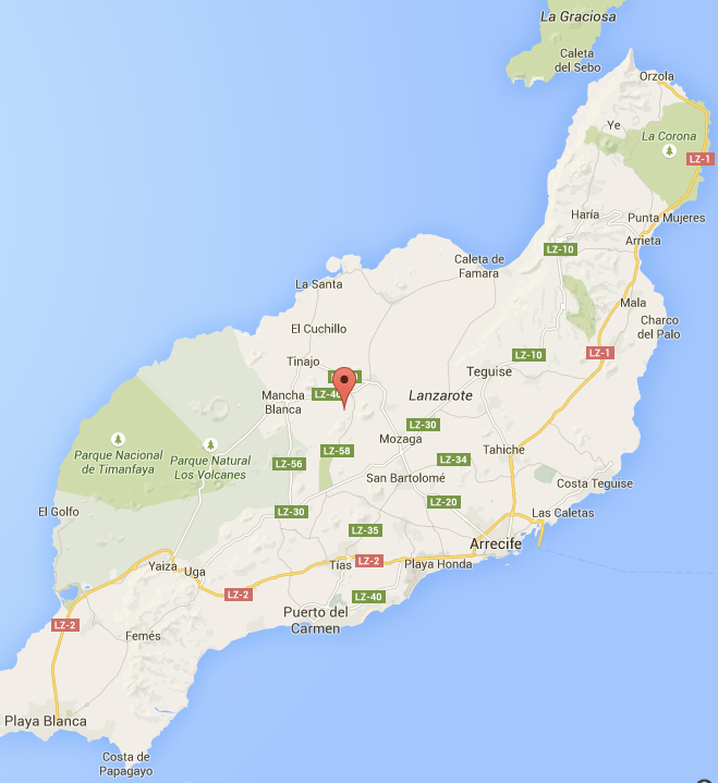 Mapa de Lanzarote